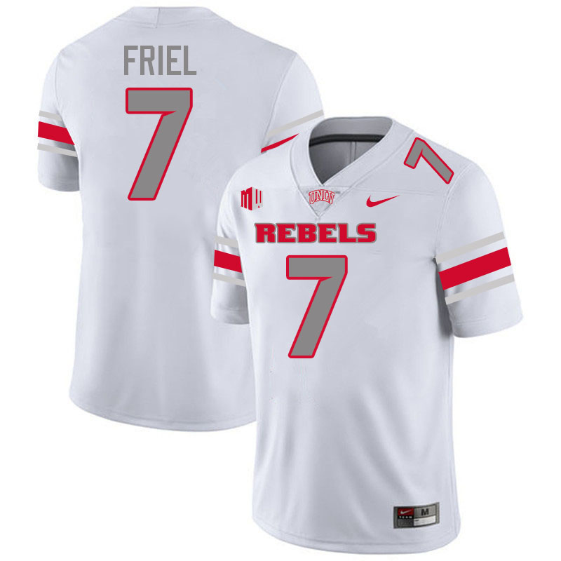UNLV Rebels #7 Cameron Friel College Football Jerseys,Uniforms-White UNLV Rebels #7 Cameron Friel College Football Jerseys,Uniforms-White
